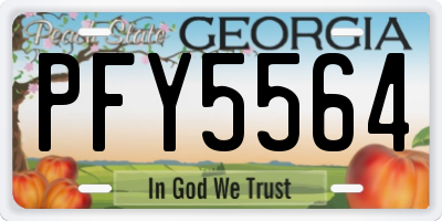 GA license plate PFY5564