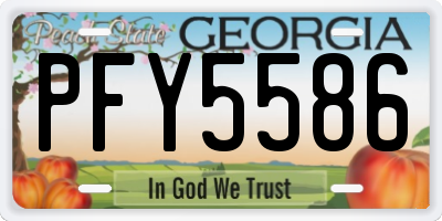 GA license plate PFY5586