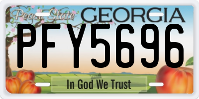 GA license plate PFY5696