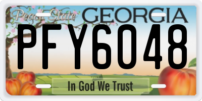 GA license plate PFY6048