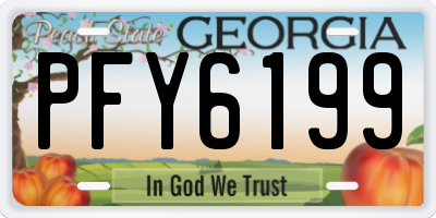 GA license plate PFY6199
