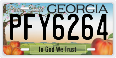 GA license plate PFY6264