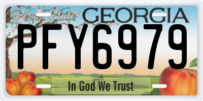 GA license plate PFY6979