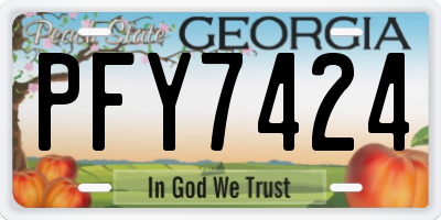 GA license plate PFY7424