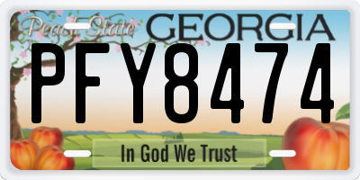GA license plate PFY8474