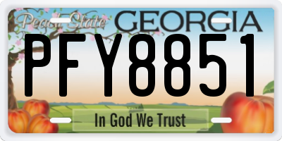 GA license plate PFY8851
