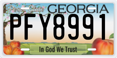 GA license plate PFY8991
