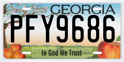 GA license plate PFY9686
