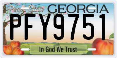 GA license plate PFY9751