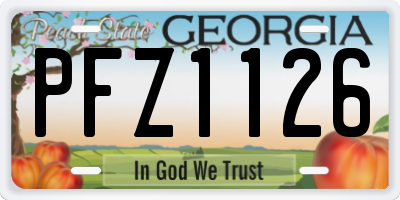 GA license plate PFZ1126