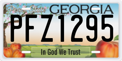 GA license plate PFZ1295
