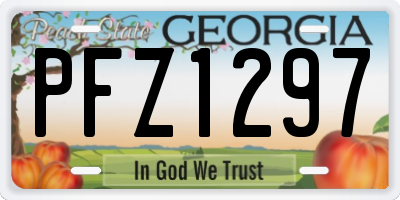 GA license plate PFZ1297