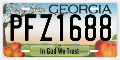 GA license plate PFZ1688