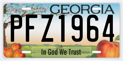 GA license plate PFZ1964