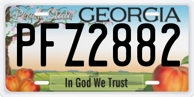 GA license plate PFZ2882
