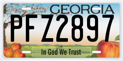 GA license plate PFZ2897