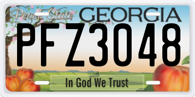 GA license plate PFZ3048