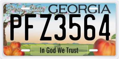 GA license plate PFZ3564