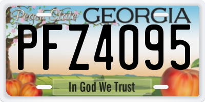 GA license plate PFZ4095