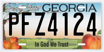 GA license plate PFZ4124