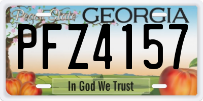 GA license plate PFZ4157