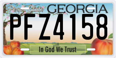 GA license plate PFZ4158