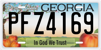 GA license plate PFZ4169