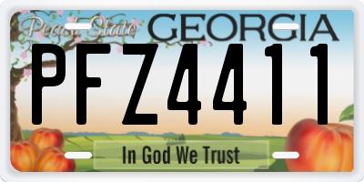 GA license plate PFZ4411