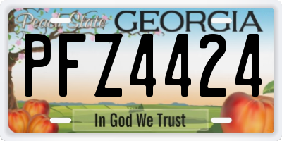 GA license plate PFZ4424