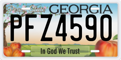 GA license plate PFZ4590
