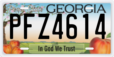 GA license plate PFZ4614