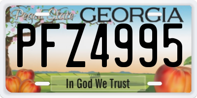 GA license plate PFZ4995