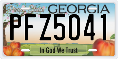 GA license plate PFZ5041