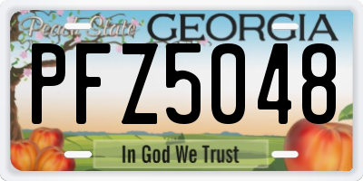 GA license plate PFZ5048