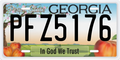 GA license plate PFZ5176