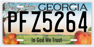 GA license plate PFZ5264
