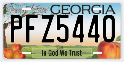 GA license plate PFZ5440