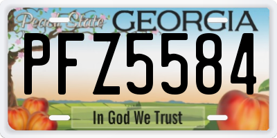 GA license plate PFZ5584