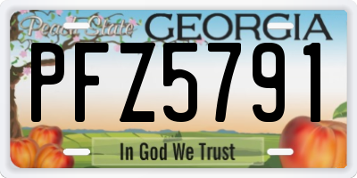 GA license plate PFZ5791