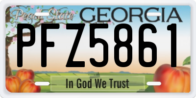 GA license plate PFZ5861