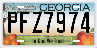 GA license plate PFZ7974