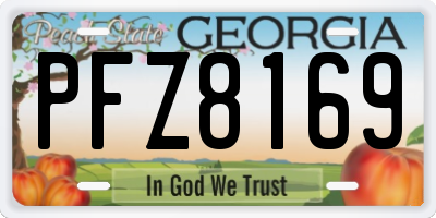 GA license plate PFZ8169