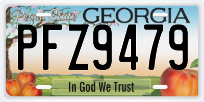 GA license plate PFZ9479