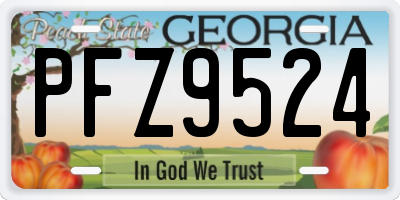 GA license plate PFZ9524