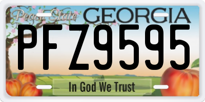 GA license plate PFZ9595
