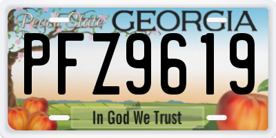 GA license plate PFZ9619