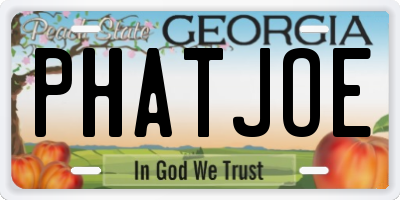 GA license plate PHATJOE