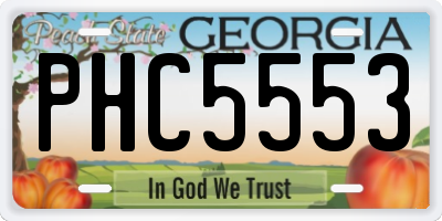 GA license plate PHC5553