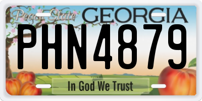 GA license plate PHN4879