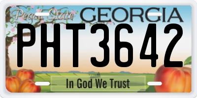 GA license plate PHT3642